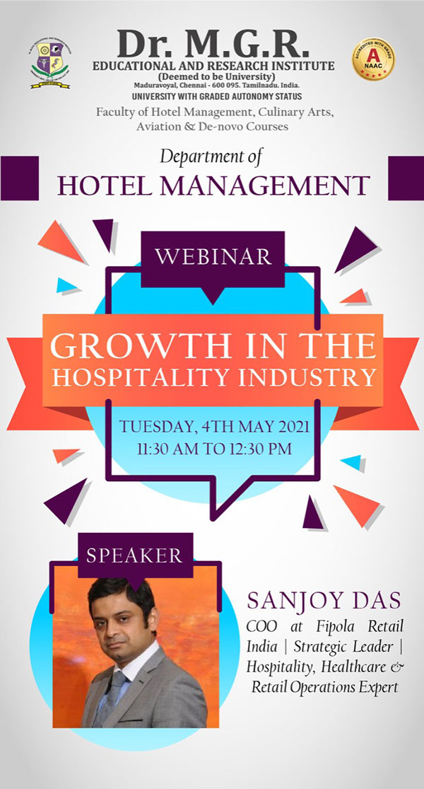 Webinar-Department of Hotel Management & Catering Technology