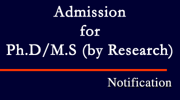 Admission for Ph.D