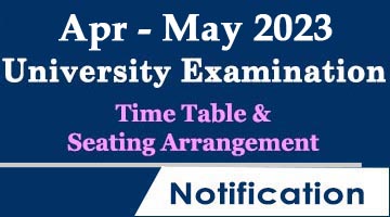 Apr-May 2023 University Examination Schedule