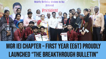 MGR IEI Chapter – First Year (E&T) - The Breakthrough Bulletin