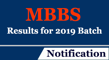 MBBS University Examination Results for 2019 Batch