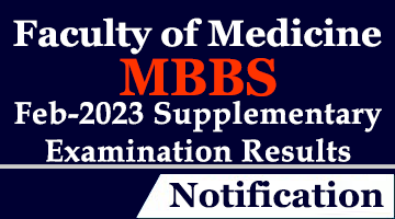 IIyr MBBS Feb23 Supplementary Examination Results